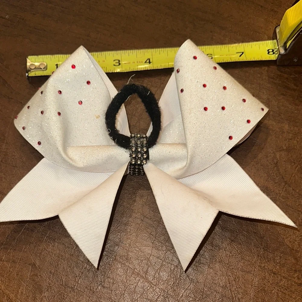 White and Black Decorative Hair Bow
